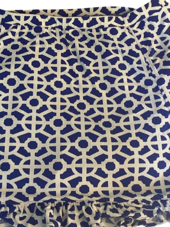 Gottex Blue and White Geometric Mini Skirt - Picture 2 of 5